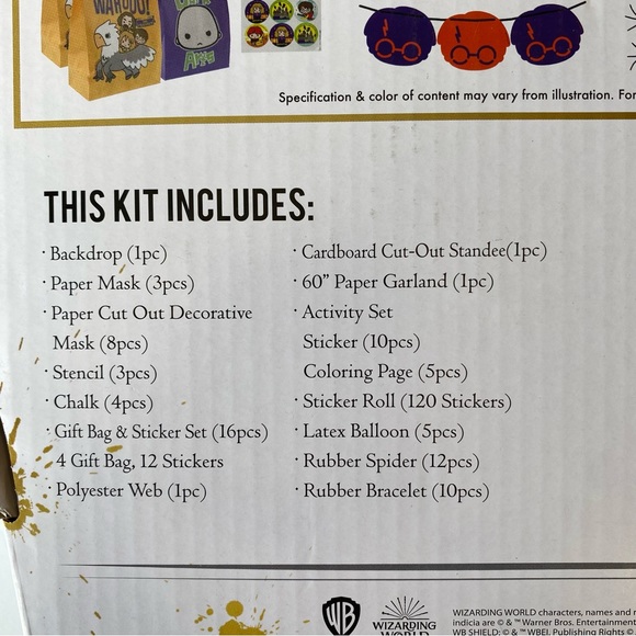 WIZARDING WORLD OF HARRY POTTER New 200 Piece Trunk Or Treat Kit TOT5 - Picture 5 of 6